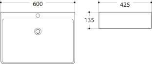 Раковина Art&Max 60см белый AM-78188