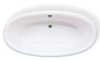 Ванна из искусственного камня AquaStone Оливия 180x90см ножки хром