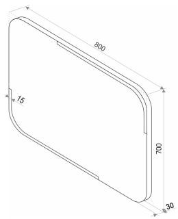 Зеркало с подсветкой Continent Raison ЗЛП338 с сенсорным выключателем 80см