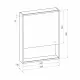Зеркало-шкаф Reflexion Box Black 60 RF2421BL с подсветкой 60х80