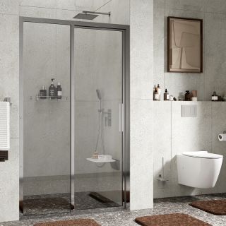 Душевая дверь WasserKRAFT Lopau 120 32S05L профиль Хром стекло прозрачное