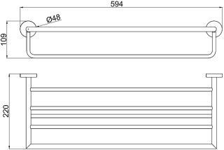 Полка для полотенец Allen Brau Priority 6.31014-00 Хром