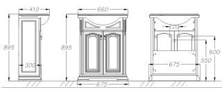 Тумба под раковину Opadiris Риспекто 65 00-00005812 Слоновая кость