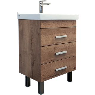 Тумба с раковиной Comforty Никосия 00-00011160 60 см Дуб темный