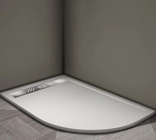 Душевой поддон из искусственного камня Veconi Tezeo 120x90 R TZ06R-12090A-01-19C3 Белый