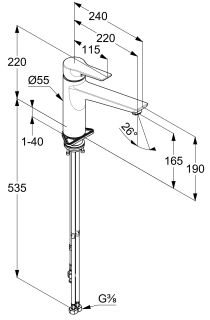 Смеситель для кухни Kludi Mix хром 329040575