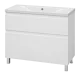 Напольная тумба под раковину Misty Лаки 100 см П-Лак-01100-0112Я белый