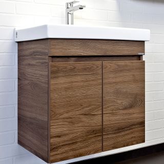 Тумба с раковиной Comforty Осло 00-00011149 60 см Дуб темно-коричневый