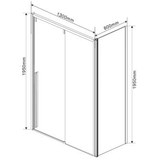 Душевой уголок Vincea Lugano VSR-1L8013CLB-1 130 x 80 см