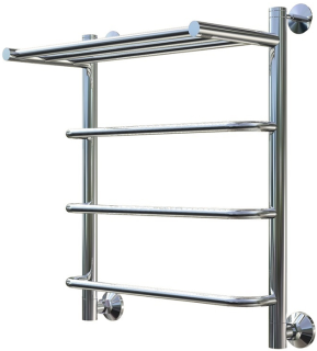 Водяной полотенцесушитель Тругор Идеал НП 1 П с полкой 60x50см хром Идеал1/нп6050П