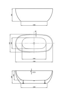 Акриловая ванна Vincea VBT-408-1700 170 x 81.5 см