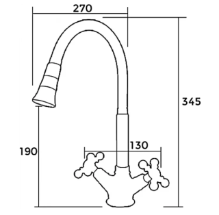 Смеситель для кухни Gappo G4089 хром