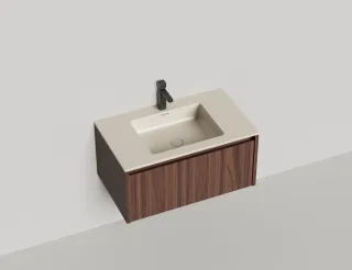 Подвесная тумба Salini Domino 27D208ONF 80см эмаль/фрезерованный фасад Onda Plus