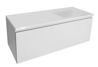 Подвесная тумба под раковину Эстет Dallas Luxe ФР-00001930 Л/П 120см длинный ящик белый