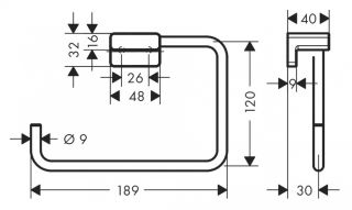 Полотенцедержатель Hansgrohe AddStoris 41754990