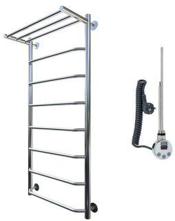 Электрический полотенцесушитель Тругор Браво 1 П с полкой 120x40см хром Браво1/элТЭН12040П