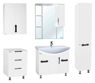 Зеркало-шкаф с подсветкой Bellezza Лагуна 75см правый белый 00000001105