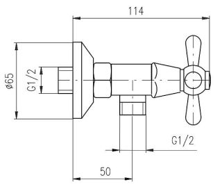 Смеситель для душа Rav Slezak Morava Retro MK380.5/2SM бронза