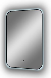 Зеркало с подсветкой Continent Torry ЗЛП1530 с бесконтактным сенсором 50x70см чёрный