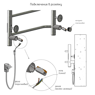 Электрический полотенцесушитель Тругор Браво Пэк сп 3 П с полкой 80x50см хром БравоПэксп3П/805032