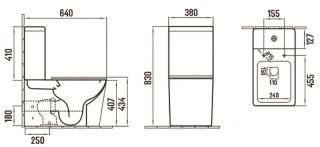 Унитаз CeramaLux 2170AXMHL с бачком и сиденьем Микролифт
