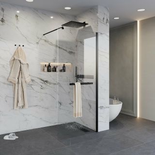 Душевая перегородка Niagara NG-681-12BLACK 120см чёрный/прозрачное