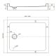 Душевой поддон прямоугольный Veconi Tezeo Acrylic TZ-54B, 1200x800x150, акрил, черный