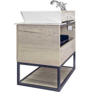 Тумба с раковиной Comforty Порто 00-00011395 60 см Дуб дымчатый