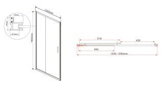 Душевая дверь Vincea Garda VDS-1G105CL 105 см