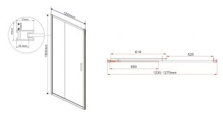 Душевая дверь Vincea Garda VDS-1G125CL 125 см