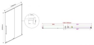 Душевая дверь Vincea Arno VPS-1A130CL 130 см