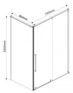 Душевой уголок Vincea ArnoVSR-1A9013CL 130x90 см