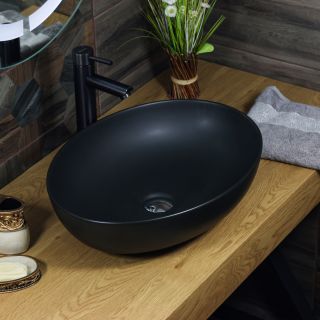 Накладная раковина Melana 320316MB-805 52см чёрный матовый