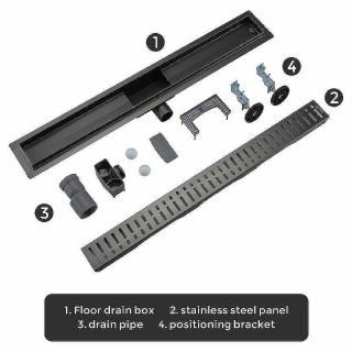 Душевой лоток Gappo G86007-39 60 см оружейная сталь