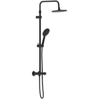 Душевая стойка Damixa Jupiter 977800300 с термостатом Черная матовая