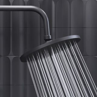 Душевая стойка Damixa Jupiter 977810300 с термостатом Черная матовая