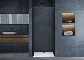 Душевая дверь Vincea Alpha 70 VDP-3AL700CLB профиль Черный стекло прозрачное