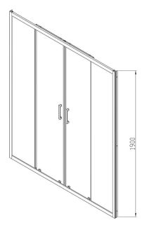 Душевая дверь Vincea Alpha VDS-3AL2180CL 180 см