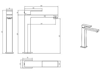 Смеситель для раковины Boheme Qubic 472-CR хром