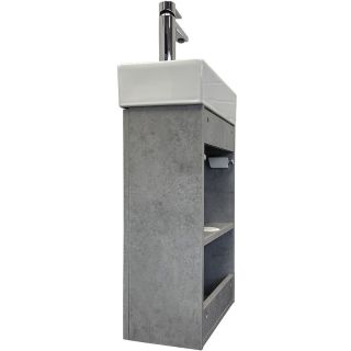 Тумба с раковиной Comforty Асти 40 00-00013669 подвесная Бетон светлый