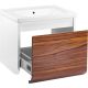 Подвесная тумба под раковину Veedi Vision VSN600T-CR 60см белый/дуб орех
