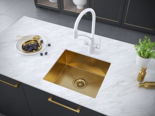 Мойка кухонная Paulmark Wesser PM804844-BG брашированное золото