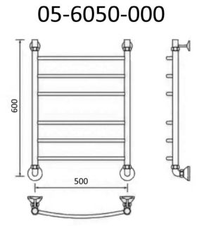 Полотенцесушитель водяной Маргроид В5 Р60*50 хром 05-6050-000
