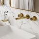 Смеситель для раковины встраиваемый Wasserkraft Ems 7645 с внутренней частью глянцевое золото