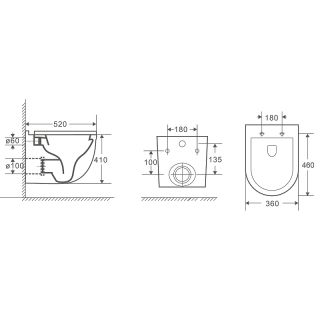 Унитаз подвесной Weltwasser WW HEIMBACH 004 MT-BL 10000008004 черный