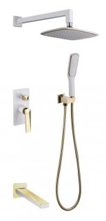 Смеситель встроенный Boheme с изливом 384-W-2 белый