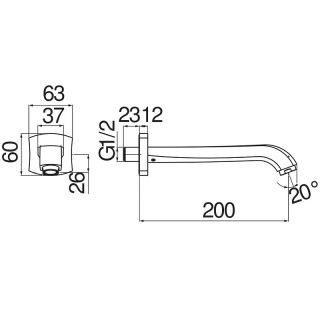 Излив для смесителя Nobili Sofi AV00158/41GDP Золото