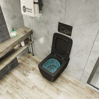 Комплект унитаза с инсталляцией Point Меркурий 886914GBOO+PN41831BM с сиденьем Микролифт