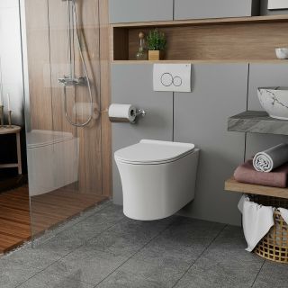 Комплект унитаза с инсталляцией Point Вега 886914SLO3+PN41711 с сиденьем Микролифт