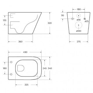 Унитаз подвесной BelBagno Ardente-Tor BB520CH-TOR/BB3103/3106SC с сиденьем Микролифт